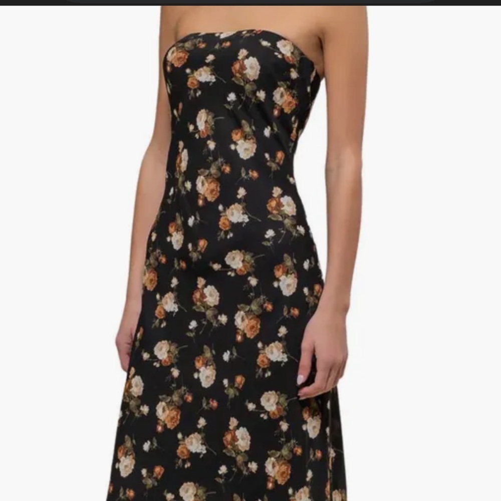 Floral Black Maxi Skirt